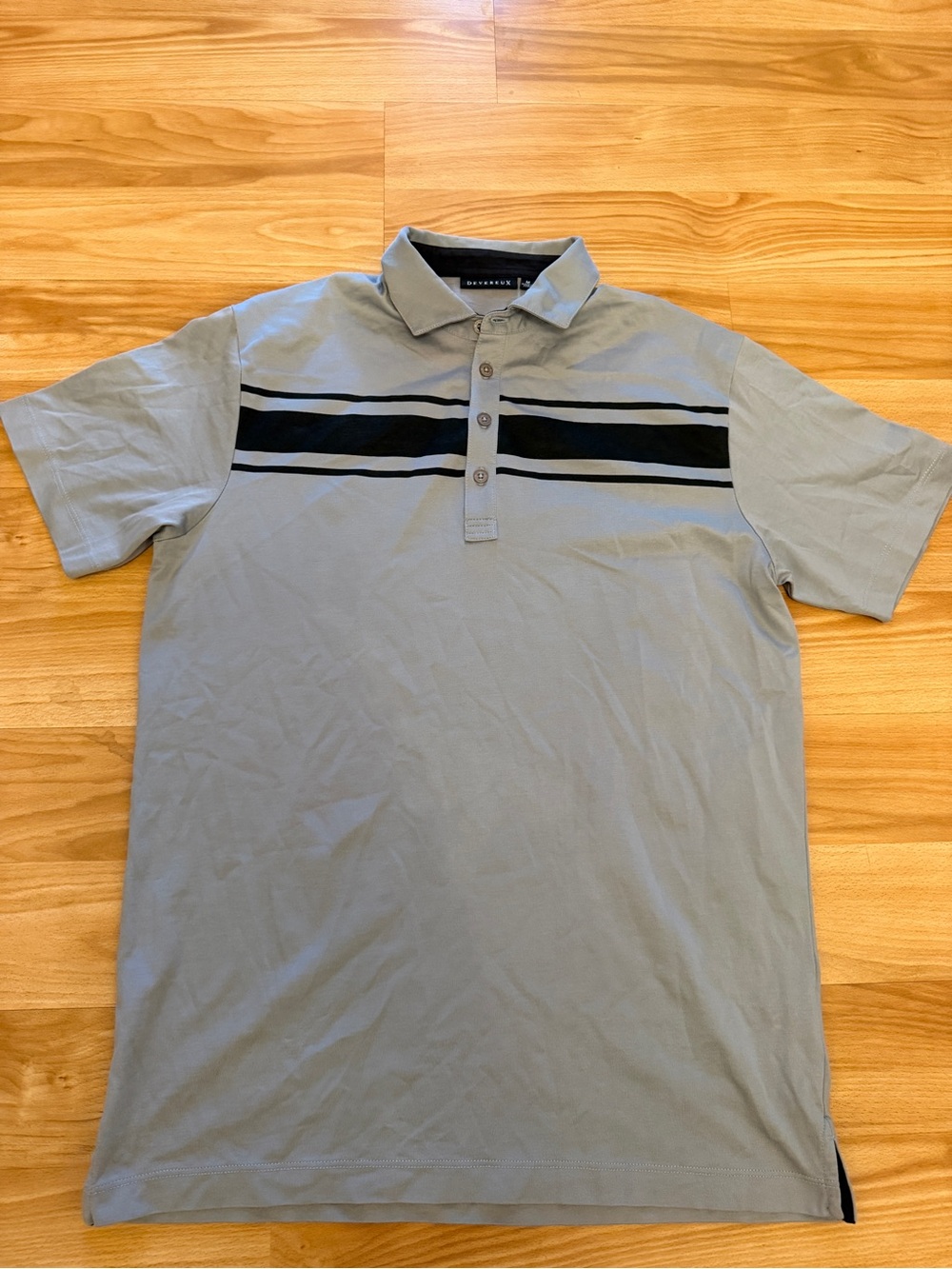 Devereux Golf Chest Stripe Performance Polo Shirt Medium